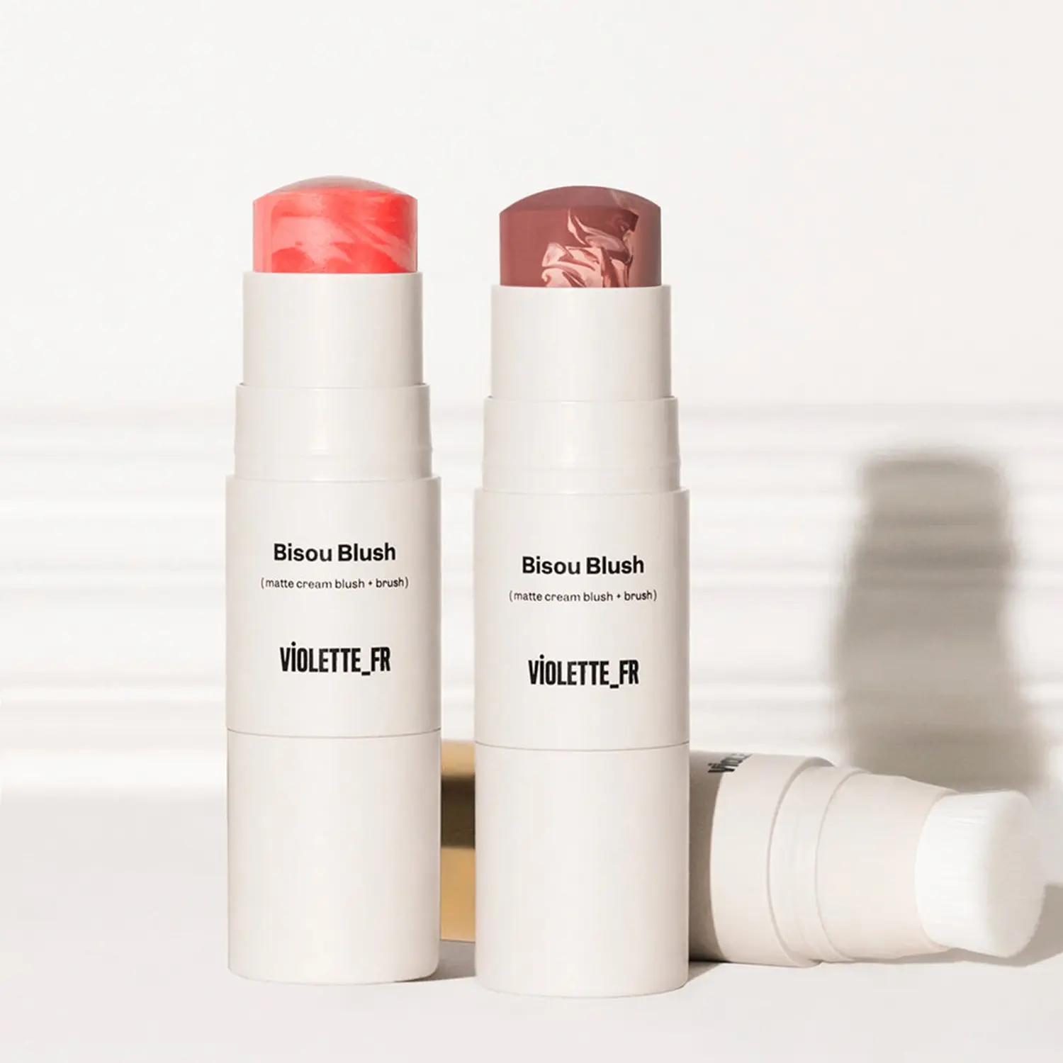 VIOLETTE_FR Bisou Blush Duo - Cream Blush + Brush
