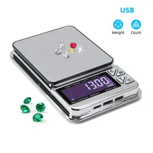 Digital Jewelry Scale High Precision Accuracy Smart Counting Gem Food Balance Kitchen Pocket Scales USB Charge LED Table Lamp with Speaker sleep small wireless light up earbud rechargeable colorful sport passive beach bluetooth-compatible pillow