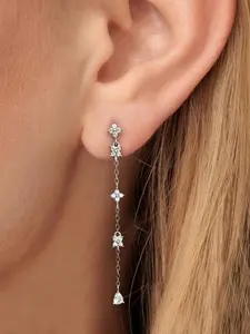 925 Sterling Silver Dangle Earrings, Elegant Chain Earrings for Women & Girls, Trendy All-match & Exquisite Jewelry for Birthday Gift