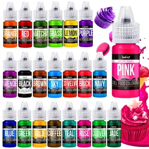 Food Coloring Gel Set - 22Vibrant Color Gel Food Coloring for Cake Decorating, Baking, Easter Egg, Icing - Tasteless Food Color Dye for Fondant, Cooking, Slime, Airbrush - 0.2 Fl. oz (6 ml)/Bottles