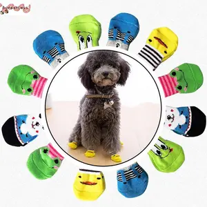 Cozy & Cute Paw-some Socks 4-Piece Set for Dogs and Cats - Polyester & Cotton Material