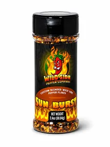 Sun Burst - Hot Citrus Pepper Flakes - 64,000 SHU - Aji Limo, African Birds Eye, Scotch Bonnet - Bright Citrus Heat