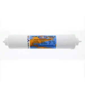 Omnipure K2586 JJ 1/4" Quick Connect Inline GAC Water Filter with Scale Inhibitor