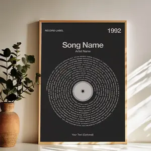 Timeless Tune 1992's Musical Gem Wall Art Vintage Black and White Art Posters Funky Aesthetic Canvas Prints Retro Bar Cart Decor for Bar Bedroom