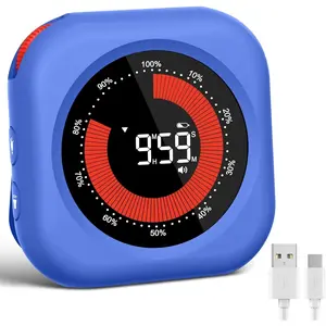 P-SO081  Visual Timer for Classroom Rechargeable, 10-Hour Digital Timers with Visual Time Bars Design, 3 Brightness/3 Volume Adjustable Magnetic Timer, Countdown/up Timer for Study Game Gym Kitchen Office Utensils Egg