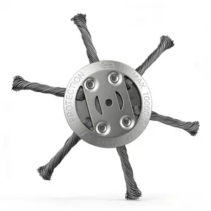 6-inch Heavy Steel Wire Trimmer Head High-Strength Weed Brush Rust Removal Tool Lawn Mower Accessory for Garden Twisted Wire Weed Disc Cordless Trimmer Head Durable Metal Hand Tool