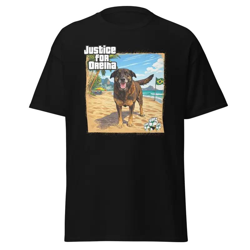 Justice For Orelha Dog Brazil Beach T-Shirt, Dog Lover Animal Rights Tee