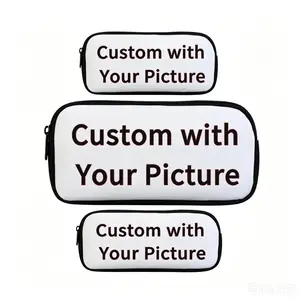 Journey Canvas|3PCS Custom Photo Pencil Case| Personalized School Pouch| Perfect Gift for Students|Ideal Gift for Kids| Personalized Pouch for School, Office & Gifting