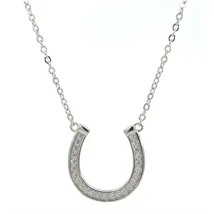 Lucky Horseshoe Silver Necklace Good luck Charm