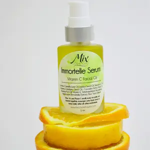 Immortelle Facial Serum with Vitamin C & Organic Oils - Hydrating & Protecting Facial Oil for All Skin Types
