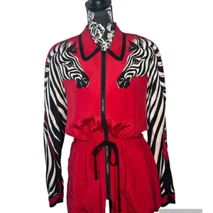 Vintage Bob Mackie Zebra Bomber Jacket