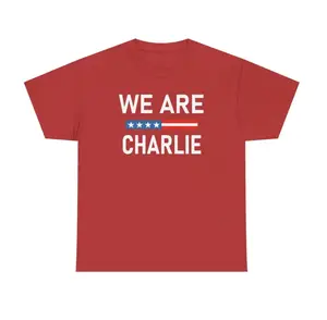 We Are Charlie TShirt, Patriotic Tribute Graphic Tee, American Unity Freedom Shirt, Charlie's Birthday 14th October Red Shirt, Memorial Supporter Gift