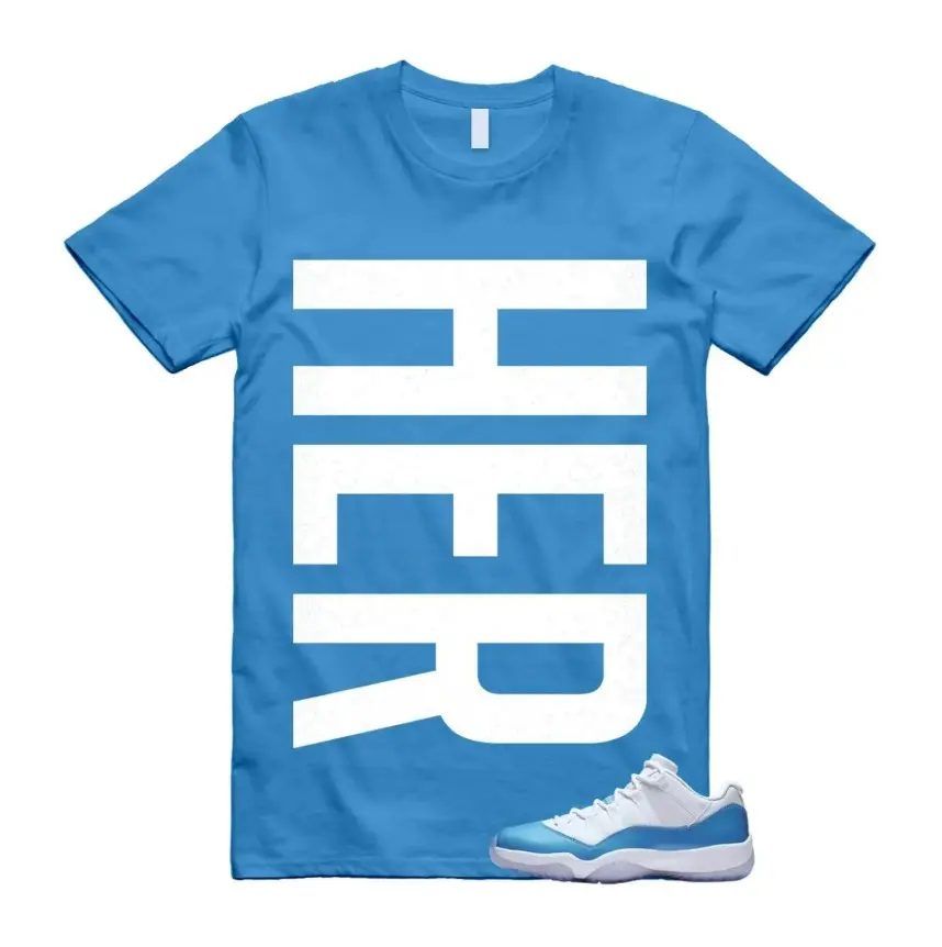 Blue White Low Top Match Shirt, University Blue 11 Inspired Sneaker Outfit Tee, Casual Graphic Streetwear T-Shirt, Everyday Cotton Unisex Tee