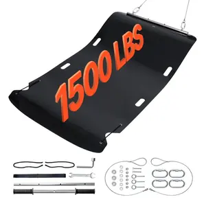 VEVOR Yard Drag Sled, 90x 46 in, 1500lbs Heavy Duty Utility Sled, HDPE Drag Glider with Ropes Pull Cables, Hand Vehicle Use Game Hauler for Firewood Ice Fishing, Compatible with ATVs UTVs Tractors