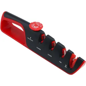 4-in-1 Kitchen Knife Sharpener Adjustable from 14°-24° Knife grinder Helps Repair, Restore, Polish Blades Best Cocina Knife Sharpener for Ceramic and Steel Knives, Scissors (ETJ005)