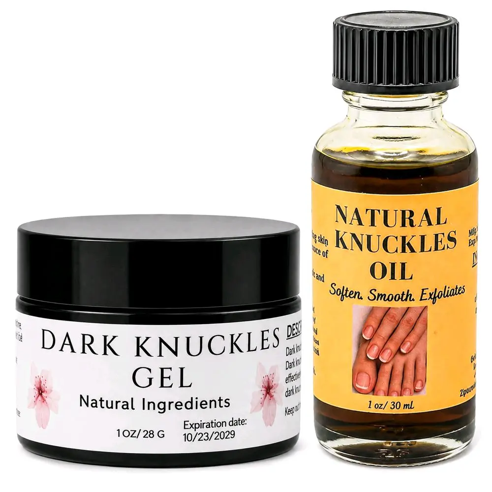 ZPure Skin & Beauty Dark Knuckles Corrector 2-Piece Body Care Set, 30ml Salicylic Acid Body Oil & Gel, Brightening Dark Spot Remover for Knees/Elbows, Firming Corrector with Mixed Scents, Body Oils