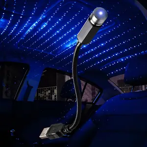 USB Powered Car Roof Atmosphere Light Portable Adjustable Romantic Car Interior Light for Vehicle Ceiling Bedroom with Starry Sky Effect Lighter Usb Charging Lampara Usb Charging Rechargeable