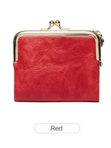 Women's Vintage Multi-Functional Wallet, Foldable Card Holder, Metal Kiss Lock Design, Casual Plain Style, Perfect Gift for All Occasions, Wallet Purse