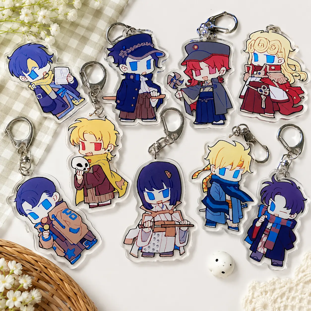 JJBA Keychain Women JoJo Bizarre Adventure Key Chain, Great For Daily Use Or As Thoughtful Little Gifts For Your Friends And Yourself