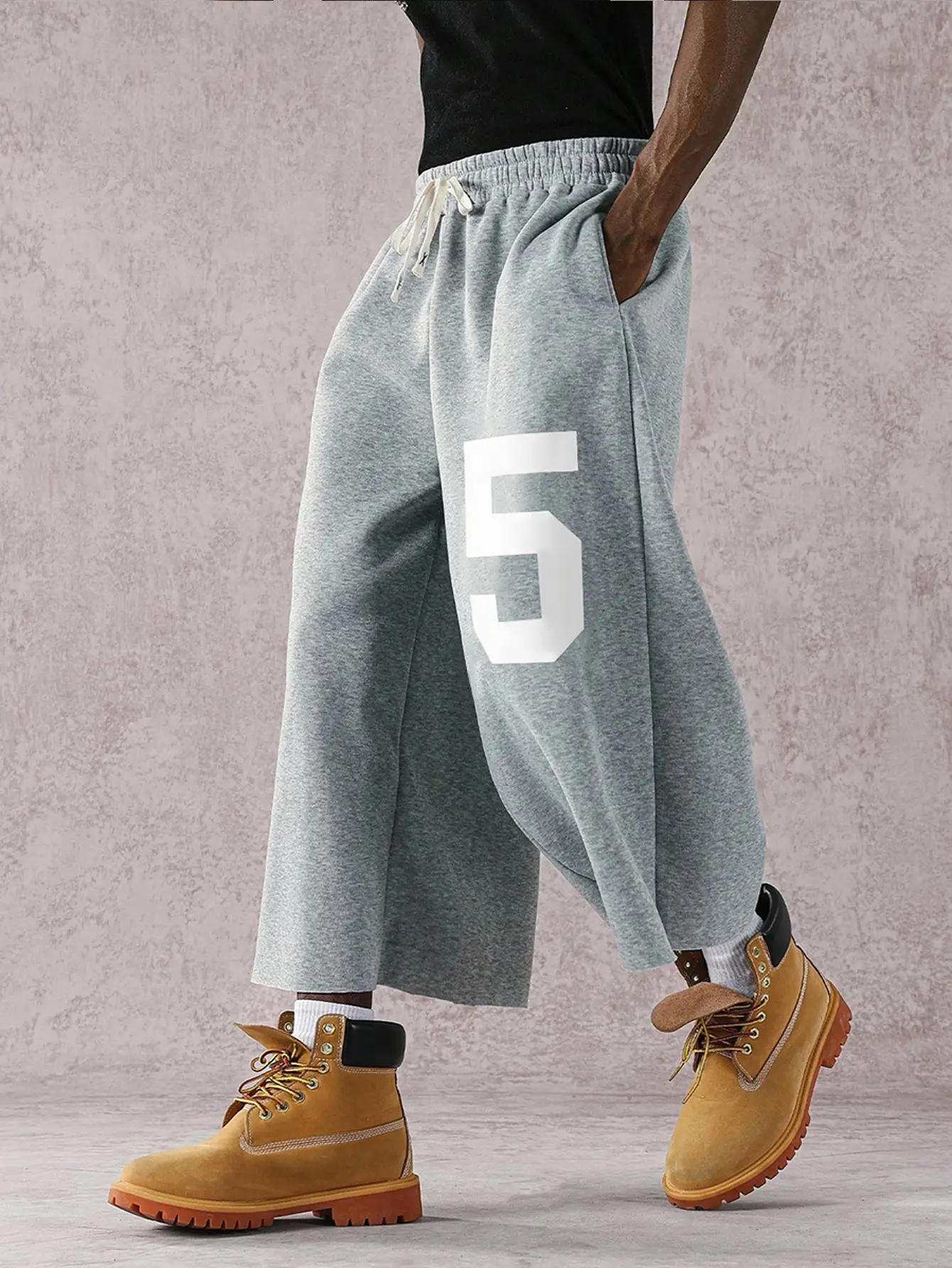 Street Style Badge Graphic Print Drawstring Waist Loose Fit Sports Pants Street Style Badge Graphic Print Drawstring Waist Loose Fit Sports Pants