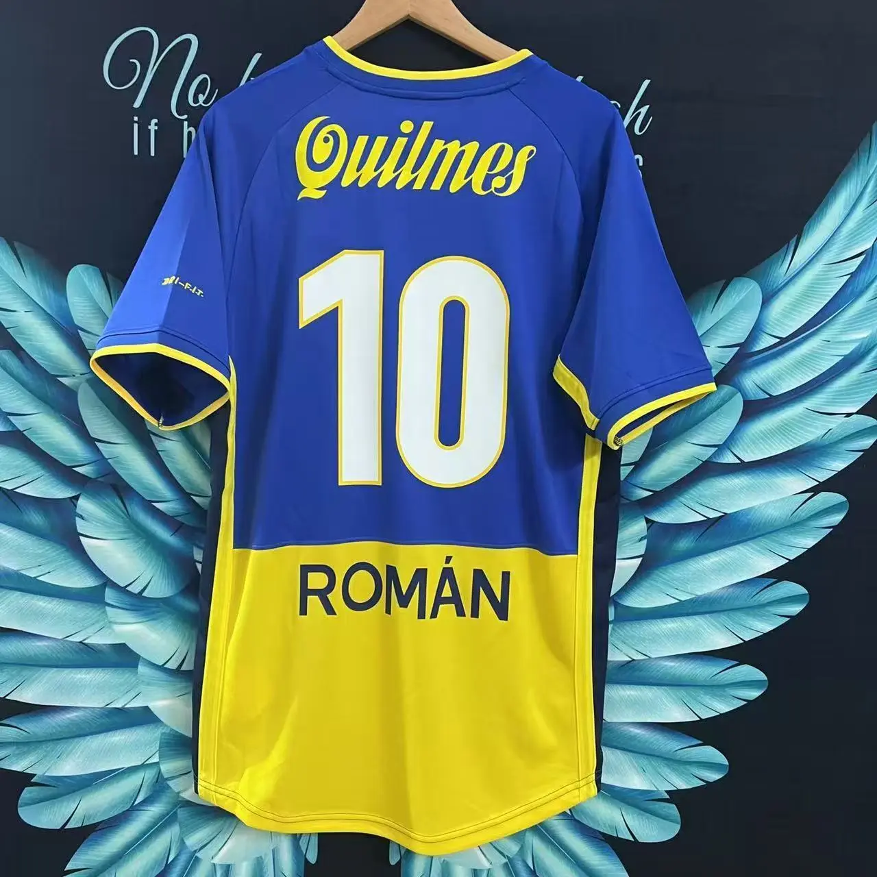 2001 Boca Juniors Home/Retro/Football jerseys/Men's/Short sleeved/Sports T-shirt/Blue/No.10