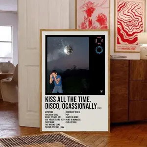 Kiss All The Time, Disco, Occassionally Bible Verse Wall Art Poster Unframed HD Print Home Office Decor Unique Trendy Gift, Perfect Gift