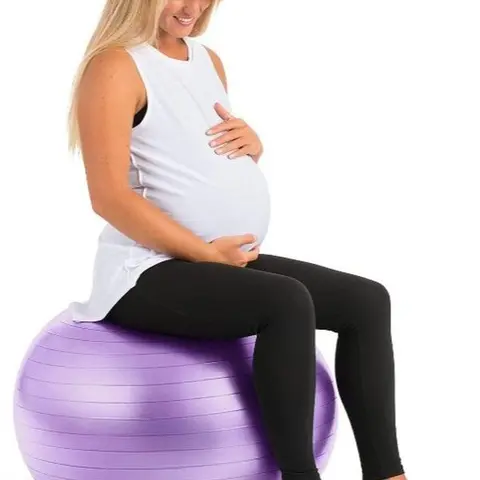 65cm 1.7mm Extra Thick Non-Slip Fitness Equipment Birthing Ball - 440lb Anti-Burst Heavy Duty Gym Ball for Women’s Prenatal Yoga, Physical Therapy, Stability Training, Includes Pump