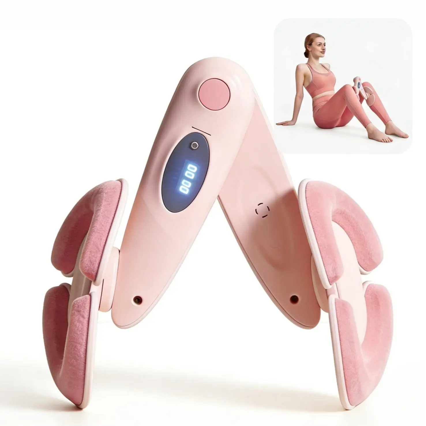 Portable Pelvic Floor Muscle Recovery Exerciser for Women with Smart Digital Display, Inner Thigh Toner & Leg Shaper, Easy to Use Glute Trainer, Home Fitness Equipment for Postpartum Recovery, Body Sculpting & Kegel Exercise,Summervibes