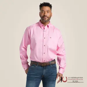 ARIAT Solid Twill Classic Fit Shirt PRISM PINK- 10016692