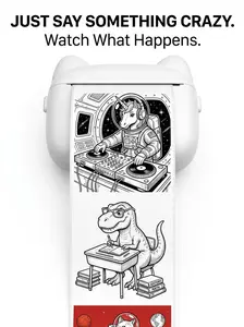 Less Screen Time, More Creativity  AI Voice WiFi Sticker Printer – Speak & Print Mini Toy for Kids