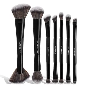 MAANGE 7pcs Double-ended Makeup Brushes, Professional Cosmetic Tools for Foundation Concealer Blush Eyeshadow Contour Bronzer Powder Blending Eyebrow Eyeliner, Perfect for Beginners and Makeup Enthusiasts, Gift for Women & Girls, Makeup Brushes Set