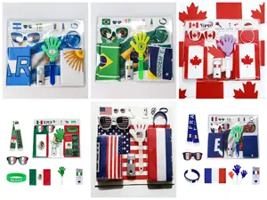 6-in-1 Soccer Game Fan Cheering Kit, Football season, midsummer, Soccer, Scarf, Glasses, Wristband, Racket, Face Painting, Flags, Sporting Event Spectator Cheering Props, Festive Events, Designed for Game Day Support