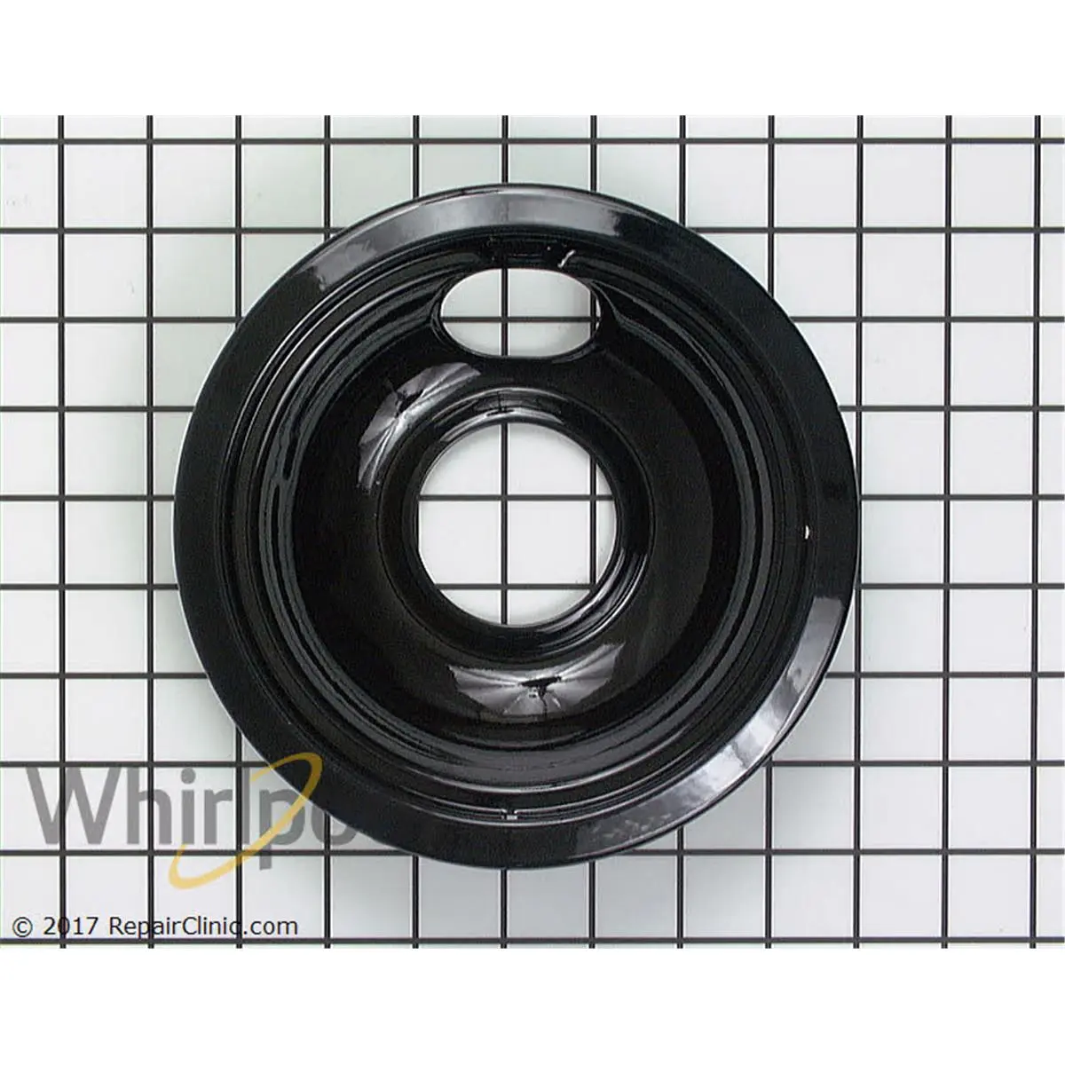 Aftermarket OEM Part W10290353 6 in. Porcelain Drip Pan for Household Appliance Parts & Accessories