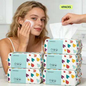 Face Towels,1/2/4packs Disposable Face Towel, Face Towelettes Soft Makeup Remover Dry Wipes, Thick Face Towel for Sensitive Skin