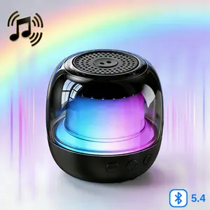 Wireless Bluetooth Speaker Portable Holographic 360 Sound Effect RGB Light Show Built in Digital Sound Engine 800mAh Long Battery Life for Outdoor Activities Travel