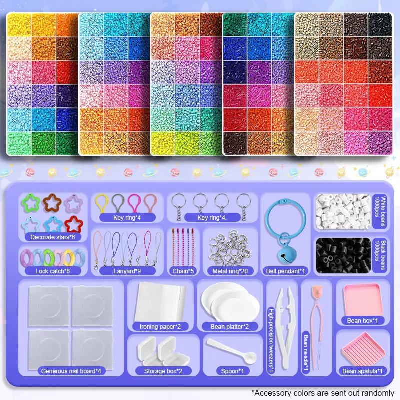 DIY Pixel Art Beads Kit - 47000+ DIY Mix Beads, Essential Tools & Refills, Versatile Crafting Set for Kids & Adults, Gift Ready Graduation/Birthday Party Gift (Home & Festive Supplies)