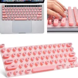 Raised Keyboard Cover for Long Nails, Silicone Keyboard Skin for Us Version Macbook 13 Pro, Typing Accessory for Nail Artists, Macbook Accessories