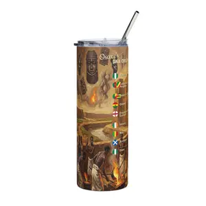 Esan Edo Nigerian Heritage Personalized Genealogy DNA Stainless Steel Tumbler & Custom Nigeria & Benin Family Tree Ancestry Gift Black History Month