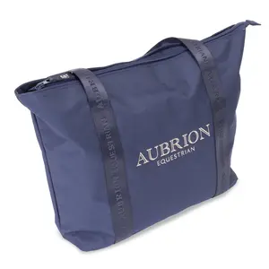 Aubrion Equestrian Tote Bag - Classic Style with Mesh Side Pockets, Zip Closure, and Shoulder Straps for Hands-Free Carrying