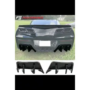 Corvette C7 Gloss Black Rear Diffuser (2014–2019) – ZR1 Style PP