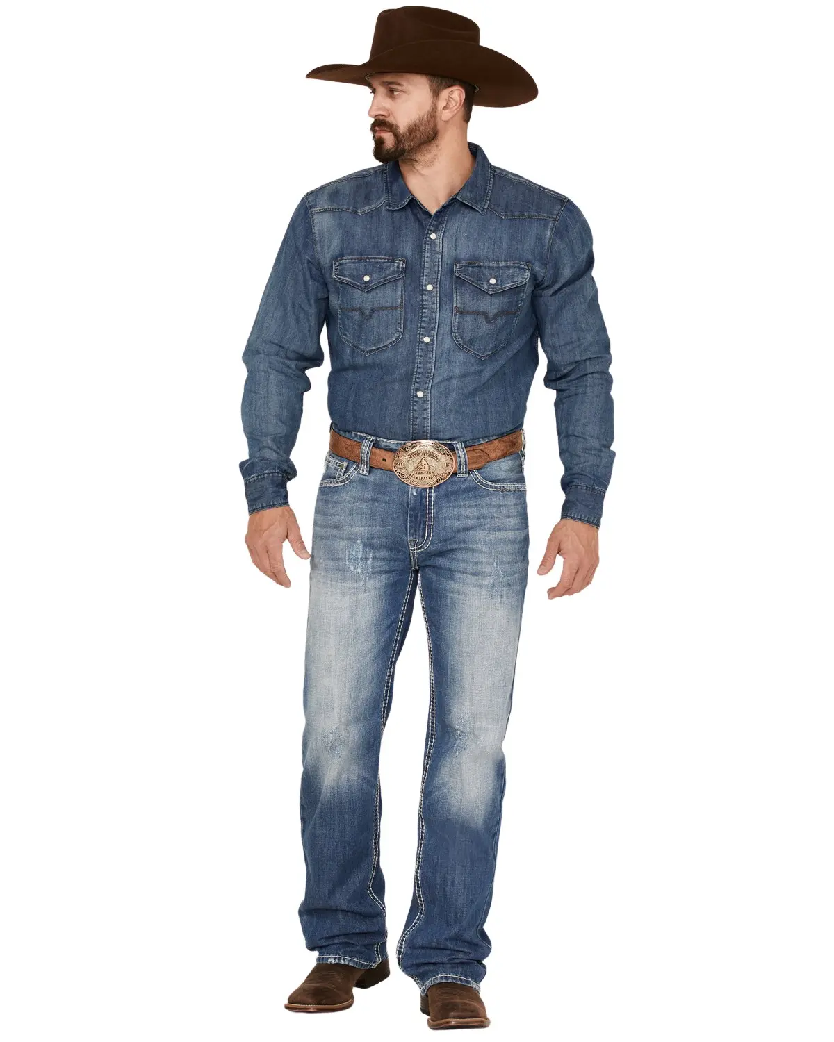 Rock & Roll Denim Men's And Cowboy Men'S Raised Straight Jeans - M0s1612