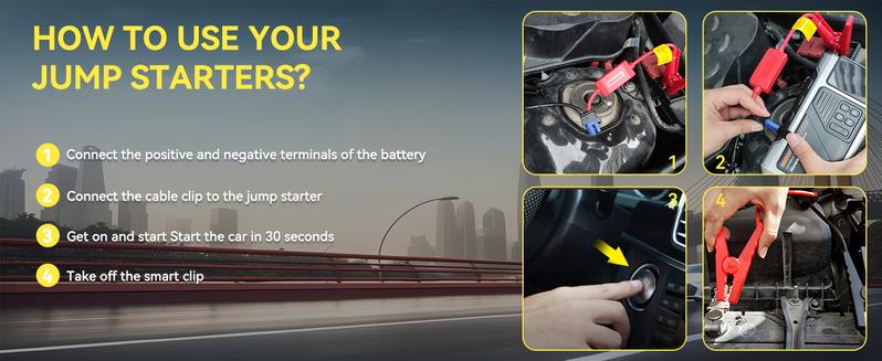 Jump Starter with Air Compressor, 5000A 150PSI Car Battery Jump Starter (8.5 Gas/7.0L Diesel), 12V Jump Box Car Battery Jumper Starter Portable with Jumper Cables, LCD Display, Lights Vehicle