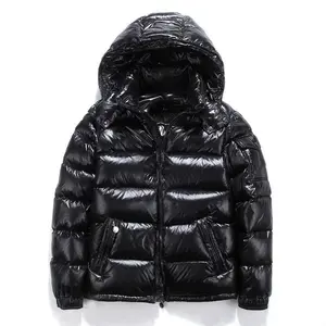 New Glossy Down Jackets for Men and Women Short Winter Hooded Thickened Warm Keeping Cold Proof Long Sleeve Jackets Soft Lightweight Down Filling Ideal for Cold Winter Days Outdoor Activities Daily Wear Windproof Trendy Glossy Outerwear