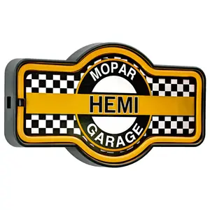 Mopar HEMI Garage LED Neon Light Wall Sign USB/Battery 17.25x9.5 Man Cave