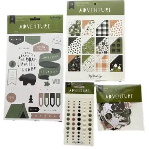 Lot of 4 My Minds Eye! Adventure! 6x8 Paper Pad, enamel dots, ephemera, stickers! Brand New!