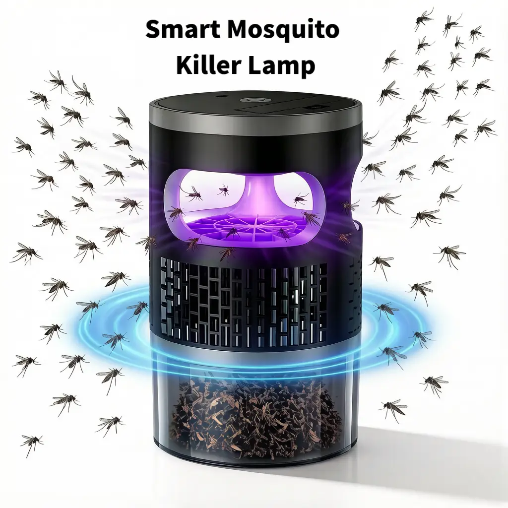 Indoor Insect Trap - Effective Suction & UV Light Catcher for Mosquitoes, Fruit Flies, Gnats & Moths - Quiet & Non-Zapper for Home