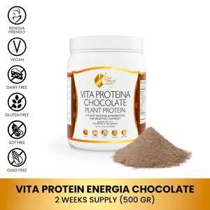 Coco March N.M.D Vita Protein Shake Powder Packed with Digestive Enzymes and Probiotics Healthcare Fitness, Edible Supplement, Chocolate - 17.6 oz (500g)