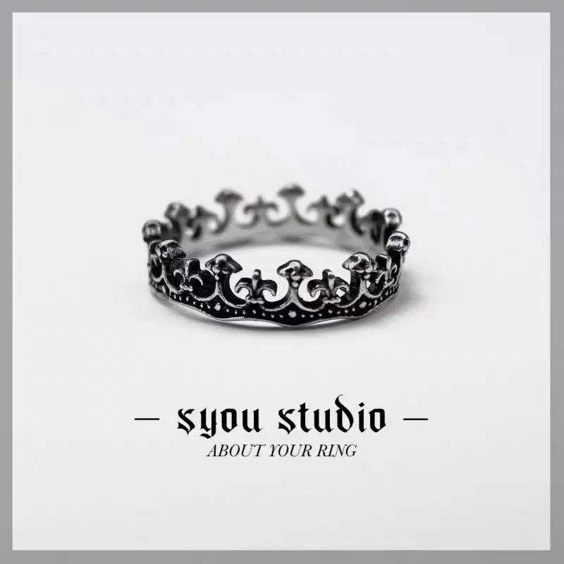 Women's Gothic Crown Ring with Synthetic Braided Hair - Female Costume Jewelry for Couple's Weddings, Niche Versatile Accessory