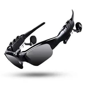 2026 New Wireless Bluetooth 5.0 Sports Stereo Headset Polarized Sunglasses with Nylon Frame - Button-Controlled Smart Wearable Device for Cycling, Driving - Compatible with Phone, Android