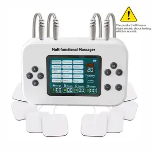 Spk-910 Four Output Multifunctional Massage Instrument EMS Tens Pulse Therapy Device, Pain Relief & Muscle Relaxation,  EMS Electric Muscle Stimulator Tens Unit Electrostimulator Pulse Physiotherapy Massager Rechargeable Health Care Relax Device